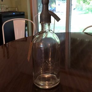 Glass seltzer bottle
